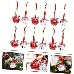 12pcs Christmas Bells Decoration Ornaments Photo Props