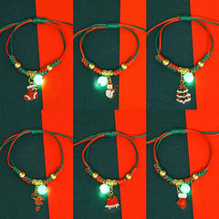 Glow Bracelet Woven Bracelet Couples Friends Hand Ornaments Tree Snowman