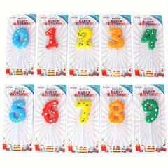 Dinosaur Number Birthday Candles Smoke Cake Inserts Candy colored