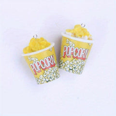 Mini Popcorn Resin Charms DIY Earring Keychain Pendant