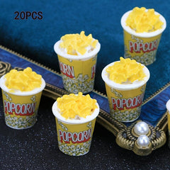 Mini Popcorn Resin Charms DIY Earring Keychain Pendant