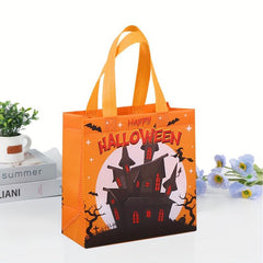4pcs Halloween Gift Bags Non Woven Trick Or Treat Bags Pumpkin Candy Bags