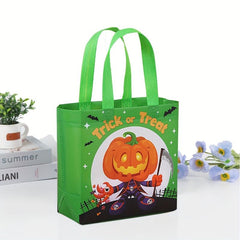 4pcs Halloween Gift Bags Non Woven Trick Or Treat Bags Pumpkin Candy Bags