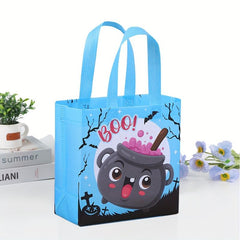 4pcs Halloween Gift Bags Non Woven Trick Or Treat Bags Pumpkin Candy Bags