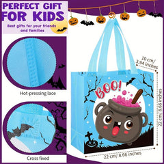4pcs Halloween Gift Bags Non Woven Trick Or Treat Bags Pumpkin Candy Bags