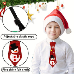Felt Christmas Ties Christmas Decorations Snowman Elk Tie