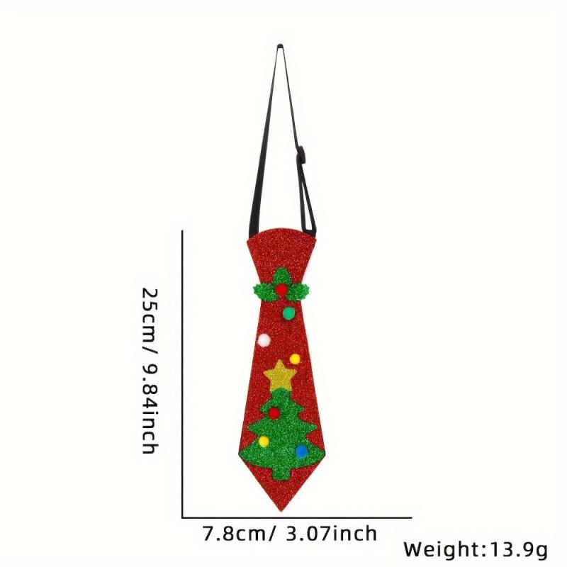 Felt Christmas Ties Christmas Decorations Snowman Elk Tie