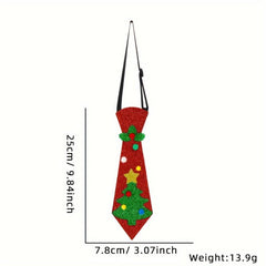 Felt Christmas Ties Christmas Decorations Snowman Elk Tie