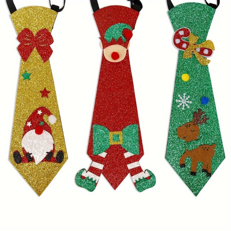 Felt Christmas Ties Christmas Decorations Snowman Elk Tie