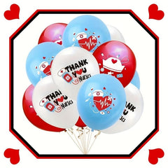 6pcs Thank You Nurse Balloons Doctor Nurse Party Decoration Balloons