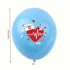 6pcs Thank You Nurse Balloons Doctor Nurse Party Decoration Balloons