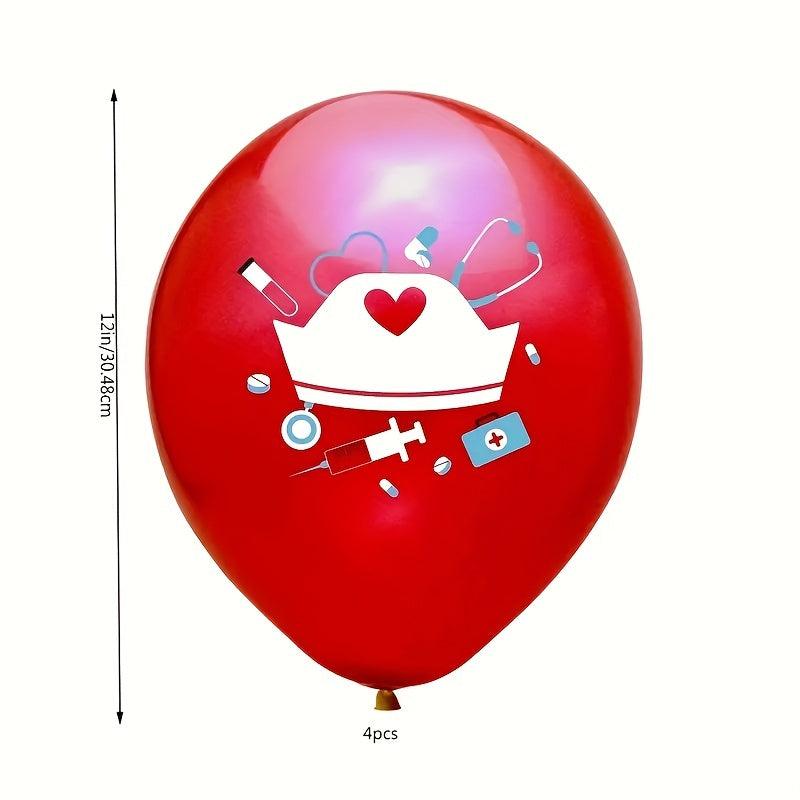 6pcs Thank You Nurse Balloons Doctor Nurse Party Decoration Balloons