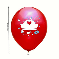 6pcs Thank You Nurse Balloons Doctor Nurse Party Decoration Balloons