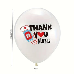 6pcs Thank You Nurse Balloons Doctor Nurse Party Decoration Balloons
