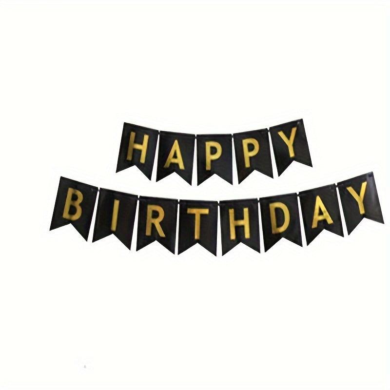 Birthday Party Table Toppers & Photo Booth Props - 24pcs Gold Decorations
