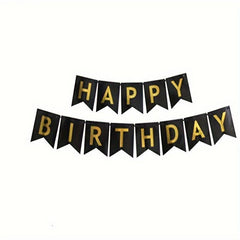 Birthday Party Table Toppers & Photo Booth Props - 24pcs Gold Decorations