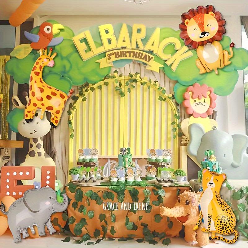 4pcs Jungle Safari Animals Balloons Set Forest Theme Party Decoration