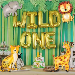 4pcs Jungle Safari Animals Balloons Set Forest Theme Party Decoration