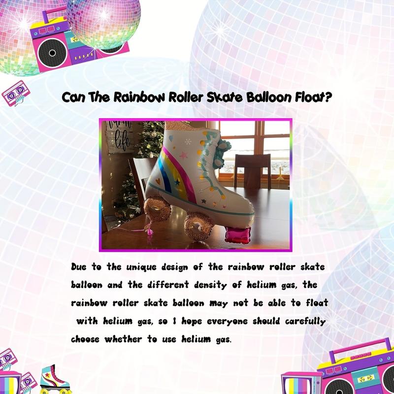 8pcs Roller Skating Balloons Stick Birthday Party Decoration