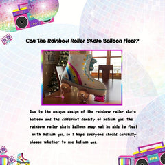 8pcs Roller Skating Balloons Stick Birthday Party Decoration