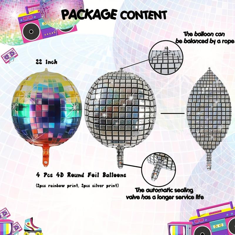 8pcs Roller Skating Balloons Stick Birthday Party Decoration