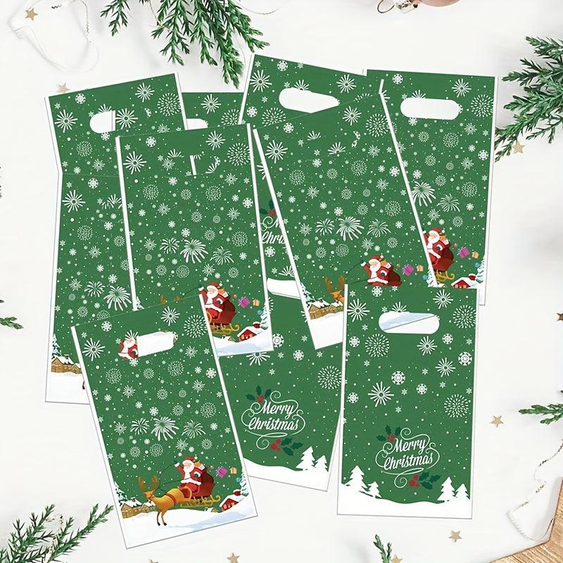 50pcs Christmas Theme Party Gift Bags For Home Decor
