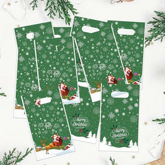 50pcs Christmas Theme Party Gift Bags For Home Decor