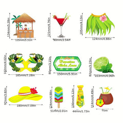 33pcs Hawaii Summer Photo Props Party Decoration Party Supplies