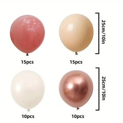 Vintage Pink Apricot Sand Metal Rose Golden Balloon Set