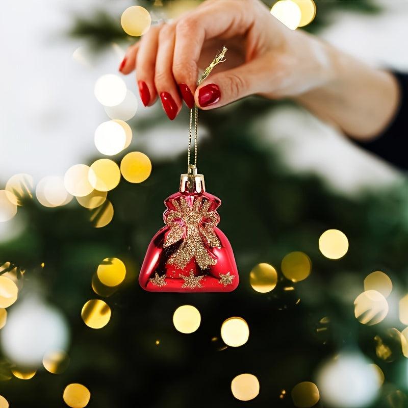 6pcs Gift Bag Shaped Christmas Tree Ornaments
