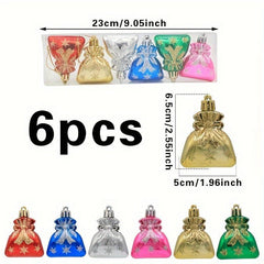 6pcs Gift Bag Shaped Christmas Tree Ornaments