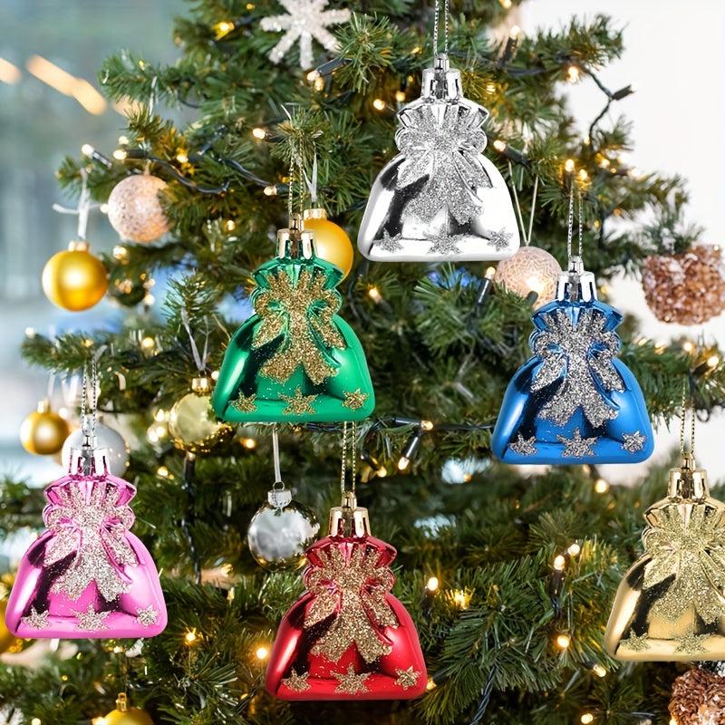 6pcs Gift Bag Shaped Christmas Tree Ornaments