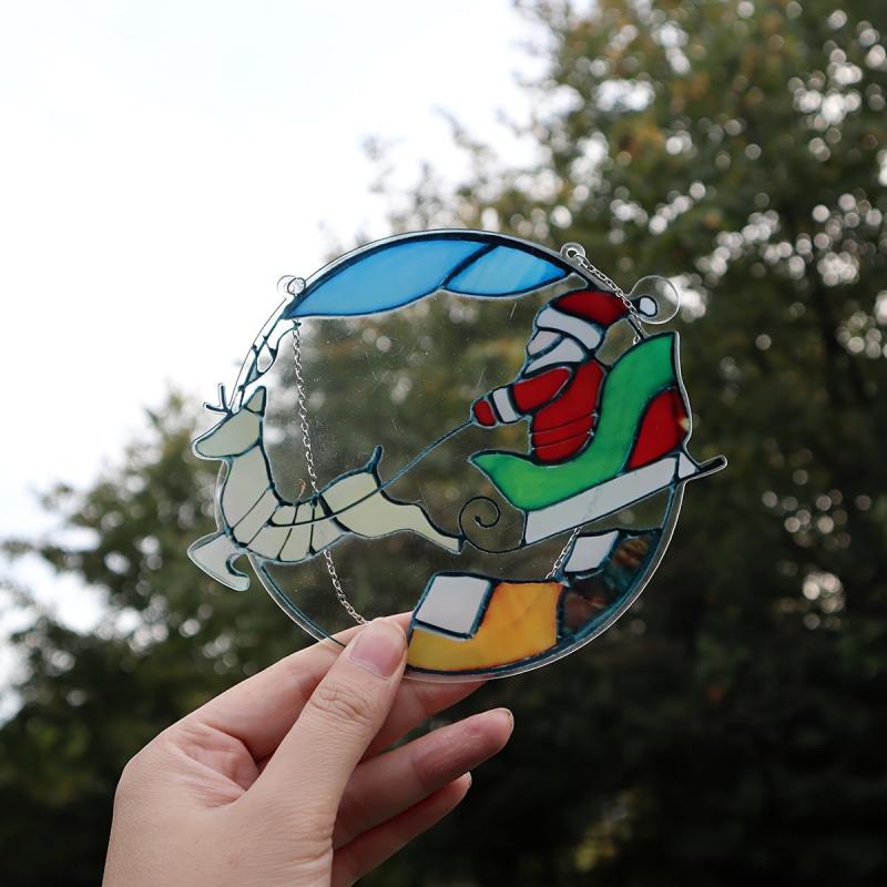 Acrylic Reindeer Santa Christmas Decoration Pendant