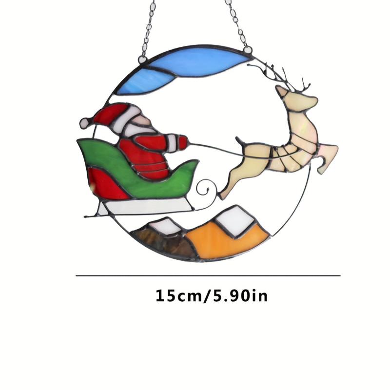 Acrylic Reindeer Santa Christmas Decoration Pendant