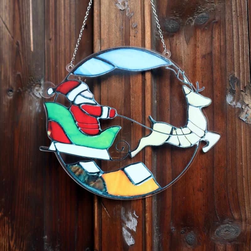 Acrylic Reindeer Santa Christmas Decoration Pendant