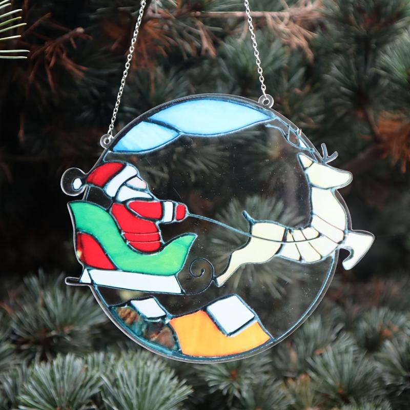 Acrylic Reindeer Santa Christmas Decoration Pendant