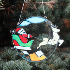 Acrylic Reindeer Santa Christmas Decoration Pendant