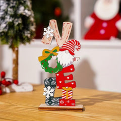 Wooden Faceless Old Man Ornaments DIY Christmas Decoration