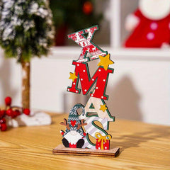 Wooden Faceless Old Man Ornaments DIY Christmas Decoration