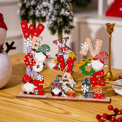 Wooden Faceless Old Man Ornaments DIY Christmas Decoration