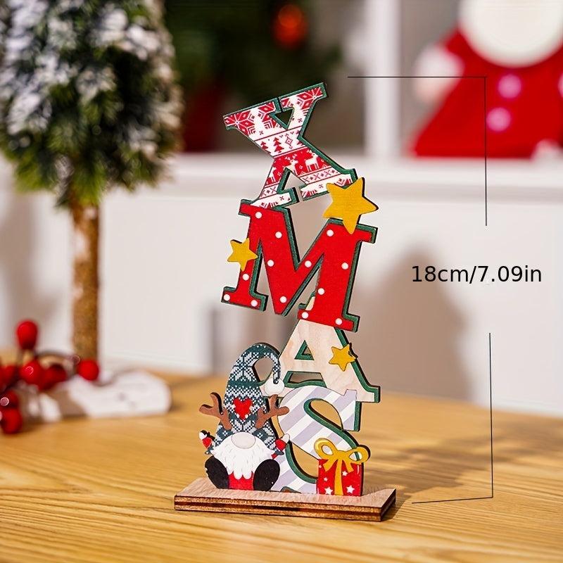 Wooden Faceless Old Man Ornaments DIY Christmas Decoration