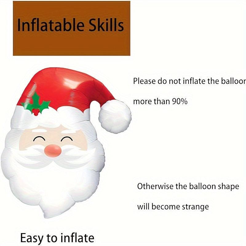 Santa Claus Head Foil Balloons for Christmas Party Decorations
