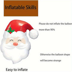 Santa Claus Head Foil Balloons for Christmas Party Decorations