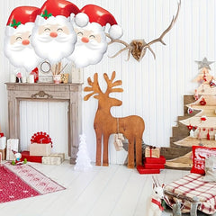 Santa Claus Head Foil Balloons for Christmas Party Decorations