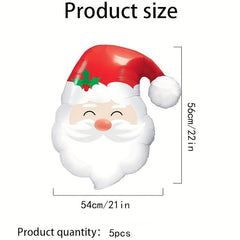 Santa Claus Head Foil Balloons for Christmas Party Decorations