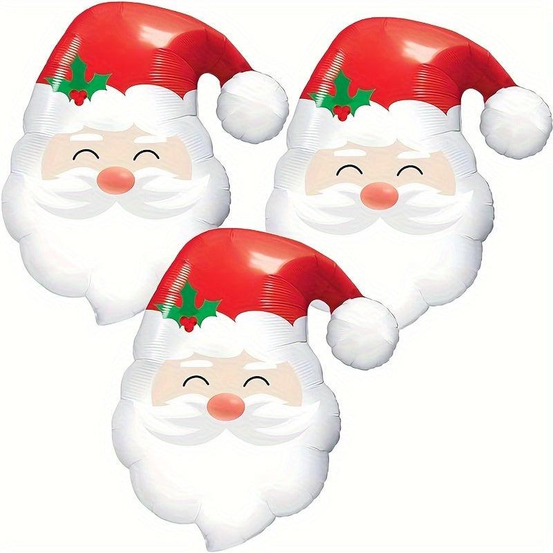 Santa Claus Head Foil Balloons for Christmas Party Decorations