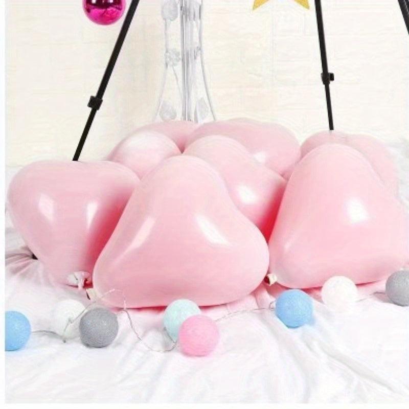 50 Heart Shaped Balloons for Weddings & Birthdays