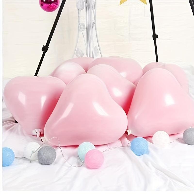 50 Heart Shaped Balloons for Weddings & Birthdays