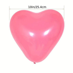 50 Heart Shaped Balloons for Weddings & Birthdays