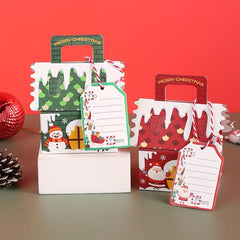 6pcs Christmas Gingerbread House Candy Cookie Snack Boxes Party Decoration